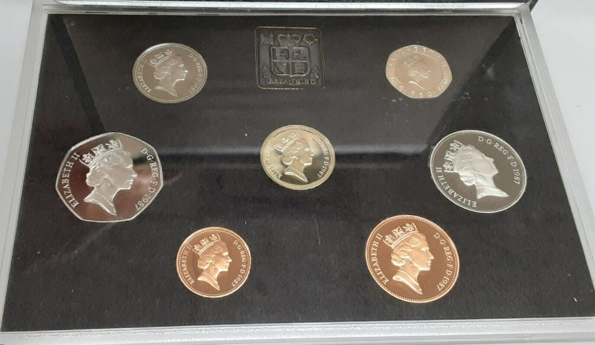 1987 United Kingdom Proof Set-7 GEM UK Coins With OGP