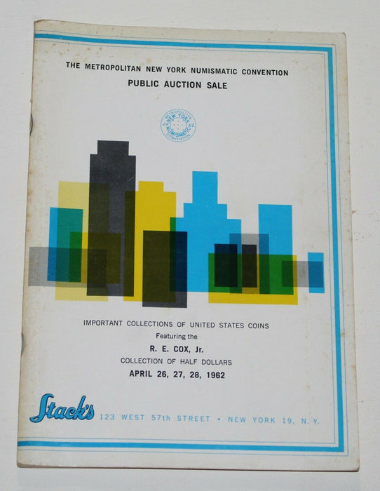 Stacks Auction Catalog New York Numismatic Convention April 26-28 1962 WW17SS