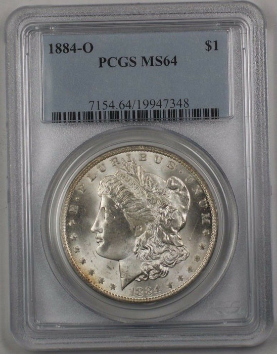 1884-O US Morgan Silver Dollar $1 Coin PCGS MS-64 (Better) BR3 N