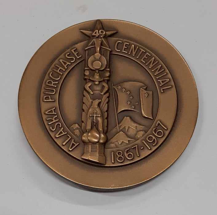 Bronze Medal Alaska Purchase Centennial 1967 by MACo
