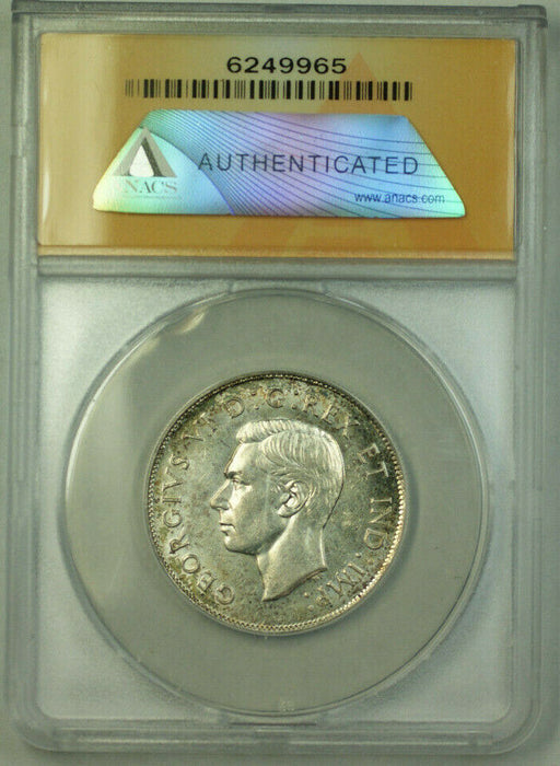 1946 Canada 50 Cents Half Dollar Silver Coin ANACS AU-55 Details