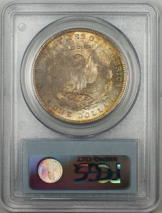 1885-O Morgan Silver Dollar $1 PCGS MS 63 Toned Better Coin (BR-18 L)