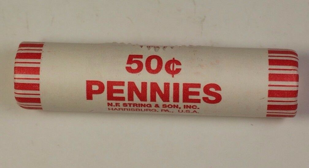 2009-P Lincoln Pennies Roll Original Bank Wrapper OBW Postmarked Day of Issue RL