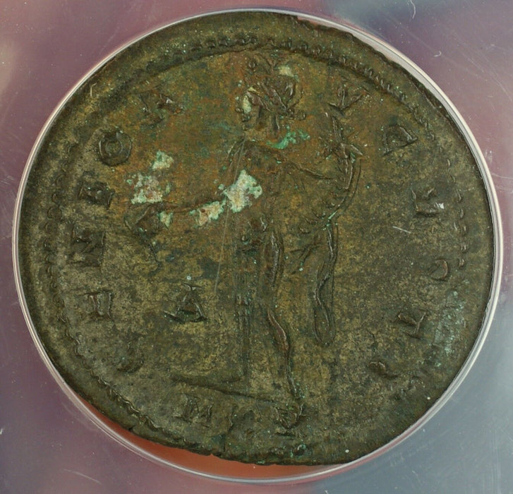 AD 305-311 Ancient Roman Coin AS Augustus Cyzicus Mint ANACS AU-50 AKR
