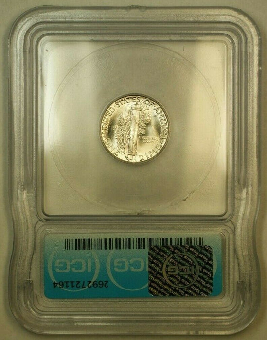 1945 Silver Mercury Dime 10c Coin ICG MS-65 Y