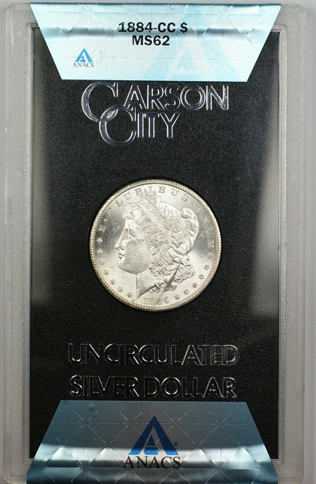 1884-CC GSA Morgan Silver Dollar $1 ANACS MS-62 (Better Coin) PRX
