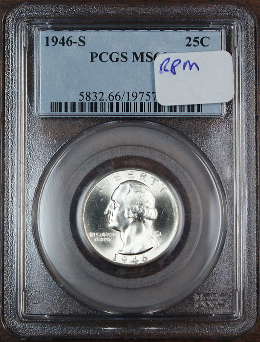1946-S Silver Washington Quarter, PCGS MS-66 **RPM**