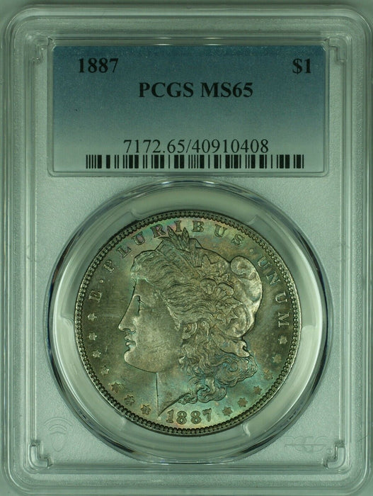 1887 Morgan Silver Dollar S$1 PCGS MS-65 Toned (33)