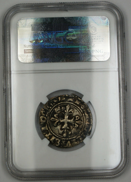 1380-1422 France Floret Coin Roberts-2883 Charles VI NGC VF-Dtls Srfc Hrln AKR