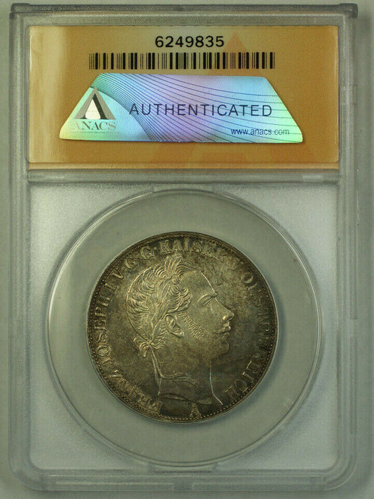 1861-A Austria Thaler Silver Coin ANACS MS-60 Details Unc