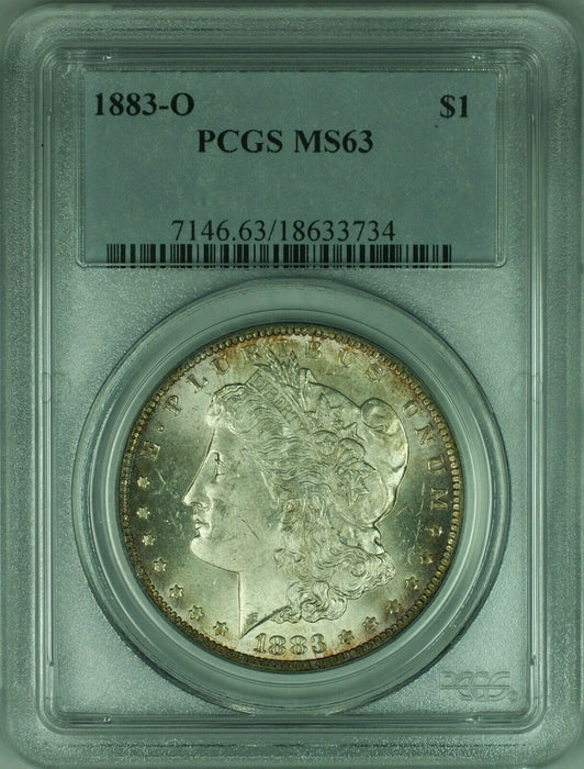 1883-O Morgan Silver Dollar Coin $1 PCGS MS63 Lightly Toned (32 L)