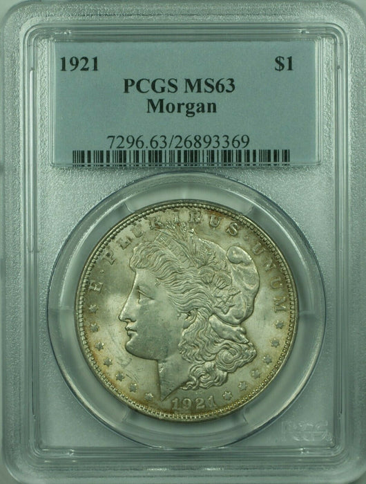 1921 Morgan Silver Dollar $1 Coin PCGS MS-63 Looks Undergraded (36) FFF