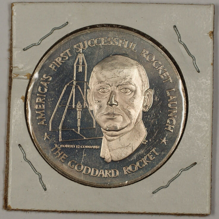 The Goddard Rocket Silver Space Medal US' First Successful Rocket In 2x2 Flip