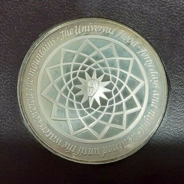Franklin Mint Genius of Michelangelo PF .925 Silver Medal-The Universal Flood