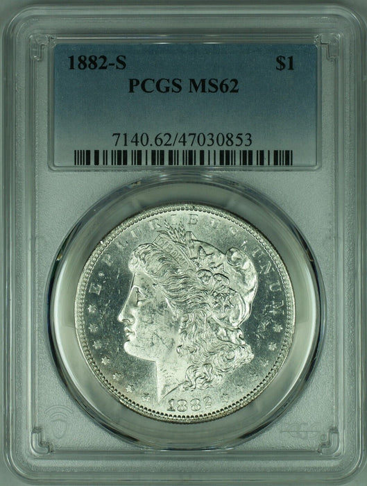 1882-S Morgan Silver Dollar Coin  PCGS MS-62   (35C)