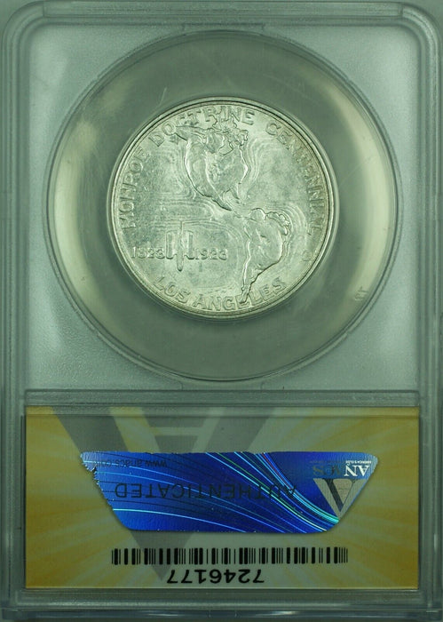 1923-S Monroe Commemorative Silver Half 50c Coin ANACS AU-58 (39C)