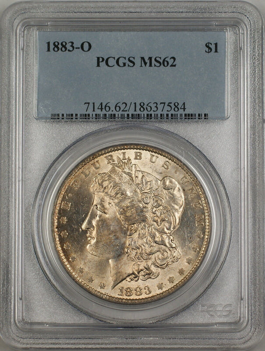 1883-O Morgan Silver Dollar $1 PCGS MS-62 Lightly Toned (Better Coin) (2G)