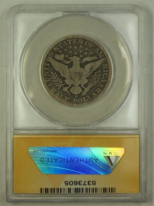 1897-O US Barber Silver Half Dollar 50c Coin ANACS G-6 Details Rim Damaged