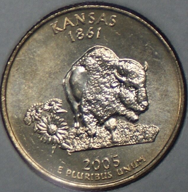 $25 (100 UNC coins) 2005 Kansas - D State Quarter Original Mint Sewn Bag