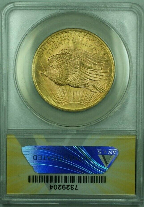 1908 No Motto St. Gaudens $20 Double Eagle Gold Coin ANACS MS-64   (B)