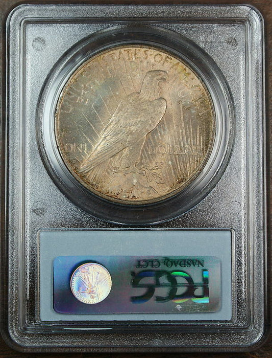 1925 Peace Silver Dollar Coin, PCGS MS-63, Toned!