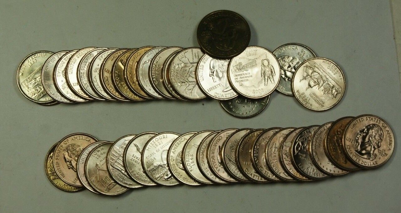 Littleton Coin Company Roll of 40 BU Statehood Quarters $10 Face