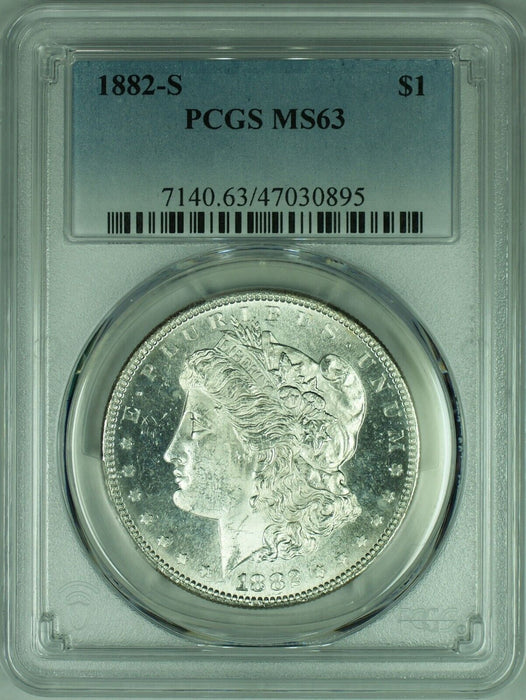 1882-S Morgan Silver Dollar Coin  PCGS MS-63   (35C)