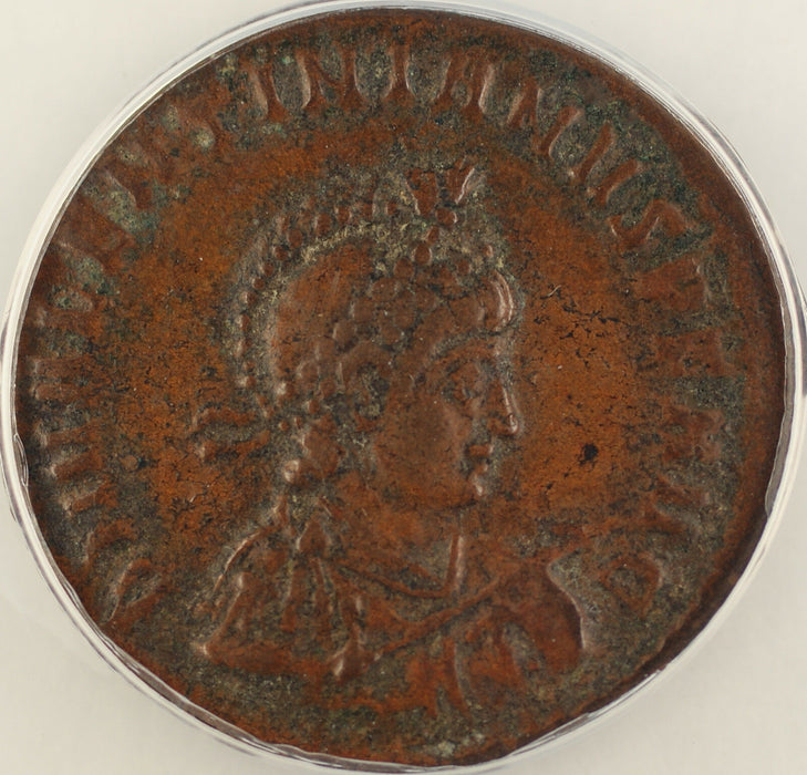 AD 378-383 Roman 23MM Coin Valentinian II Constantinople Mint ANACS EF-40 AKR