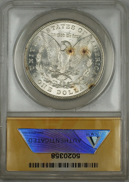 1887 Morgan Silver Dollar $1 Coin ANACS MS-62 (6A)