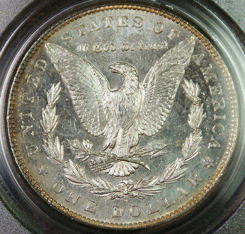 1881-S Morgan Silver Dollar Coin, PCGS MS-64 Toned
