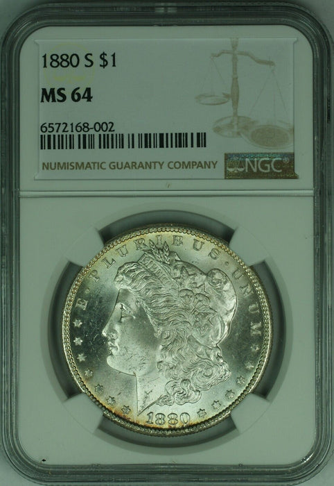 1880-S Morgan Silver Dollar $1 NGC MS-64  (46)