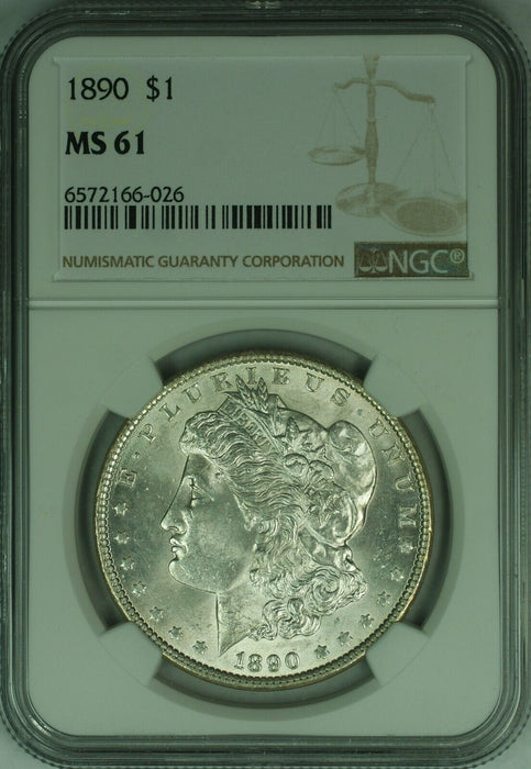 1890 Morgan Silver Dollar $1 NGC MS-61 Better Coin   (46)