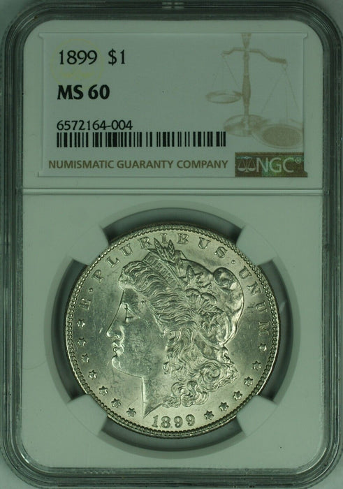 1899 Morgan Silver Dollar $1 NGC MS-60 Better Coin   (46)