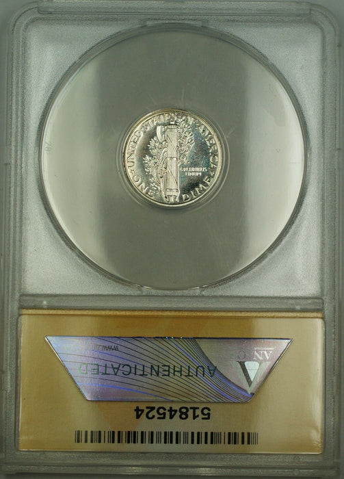 1942 Proof Mercury Silver Dime 10c ANACS PF-66 GEM Coin