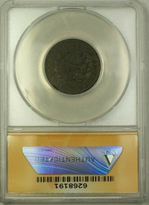 1804 Plain 4 No Stems Draped Bust 1/2c Coin ANACS VG-8 Details Damaged (WW)