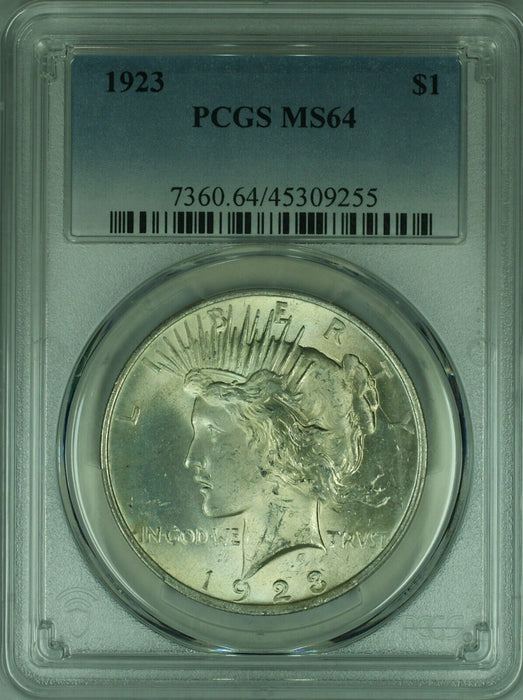 1923 Peace Silver Dollar S$1 PCGS MS-64  (40B)