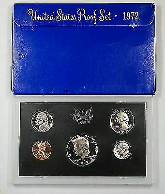 1972-S US Mint Proof Set 5 Gem Coins as Issued