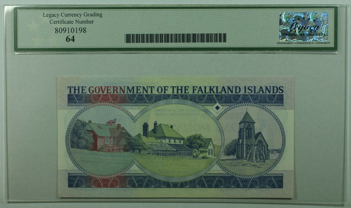 1984 Falkland Islands 1 Pound Note SCWPM#13a Legacy Very Choice New 64