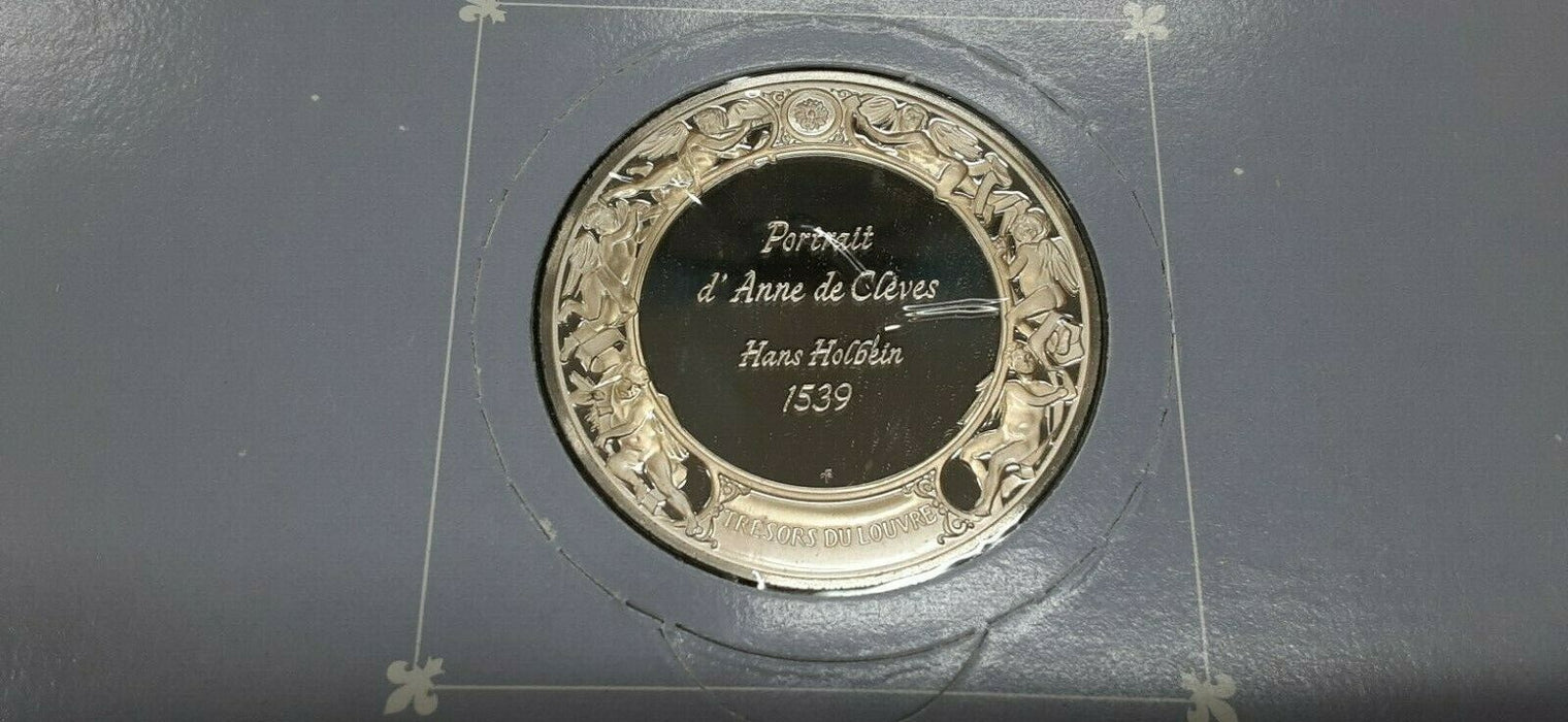 Franklin Mint Treasures of The Louvre .925 Silver Medal- Anne of Cleves
