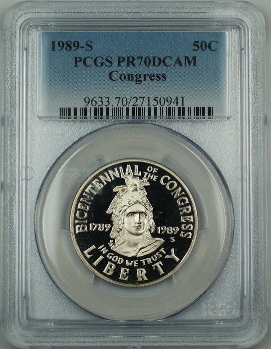 1989-S Congress Half Dollar Commemorative PCGS PR-70 DCAM Perfect Gem Coin