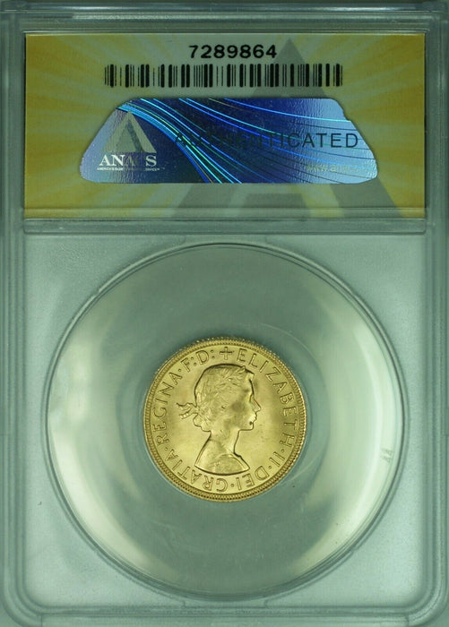1967 Great Britain Gold Sovereign of Elizabeth II  ANACS MS-65  (DW)