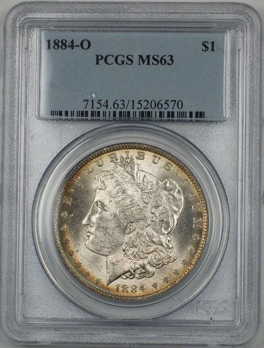 1884-O Morgan Silver Dollar Coin $1 PCGS MS-63 Toned (BR-16 G)