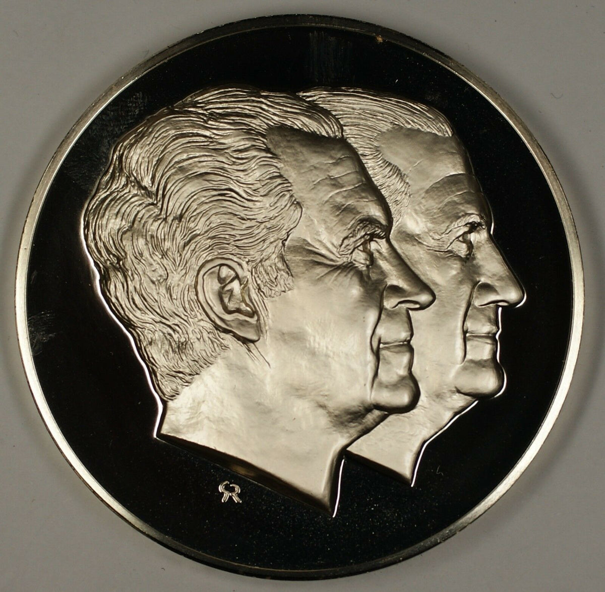 1973 Richard Nixon Spiro Agnew Large Silver Inaugural Medal 6.3