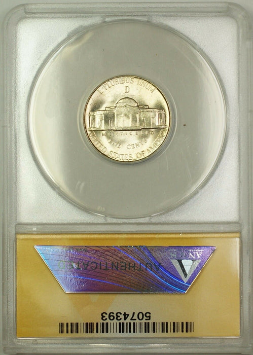 1945-D/D RPM-2 DDO DIE 5 Wartime Silver Jefferson Nickel 5c Coin ANACS MS-65 (E)