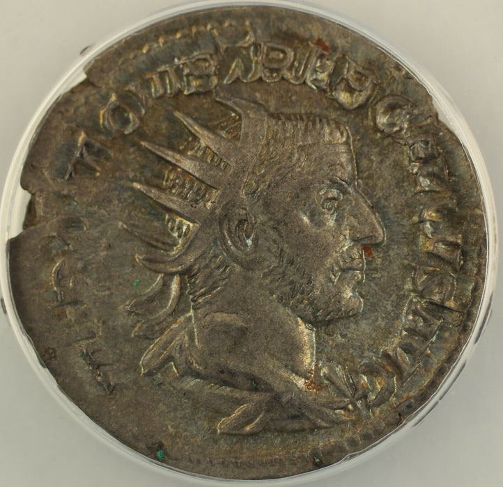 AD 253 Roman Silver Antoninianus Coin Trebonianus Rome Mint ANACS EF-45 AKR