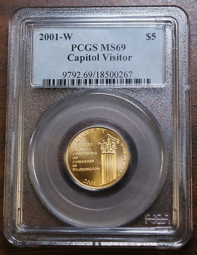 2001-W Capitol Visitor $5 Gold Commemorative PCGS MS-69