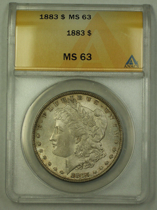 1883 Morgan Silver Dollar $1 ANACS MS-63 Toned JMX