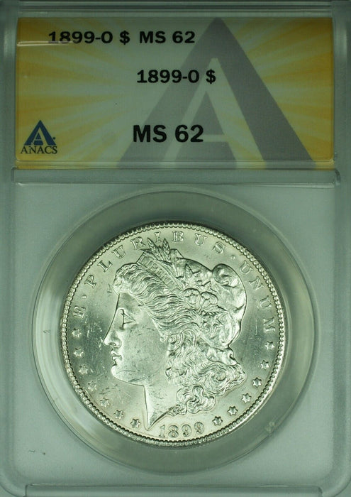 1899-O Morgan Silver Dollar $1 Coin ANACS MS-62 Better Coin  (45B)