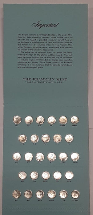 Franklin Mint - States of the Union Sterling Silver Mini Coin Set (50 Pcs.)