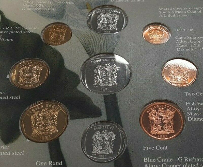 1997 South Africa 9 Coin Mint Set in Original Mint Packaging